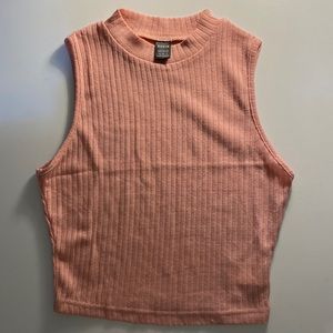 mock, mock neck wide tank top crop top